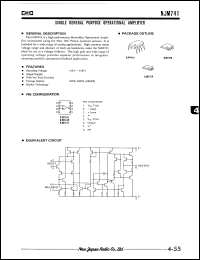 datasheet for NJM741V by New Japan Radio Co., Ltd. (JRC)