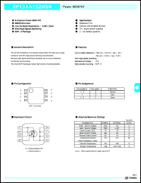 datasheet for XP131A1520SR by Torex Semiconductor Ltd.