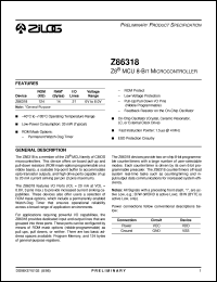 datasheet for Z8631804PSC by 