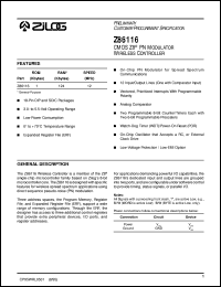 datasheet for Z86116 by 