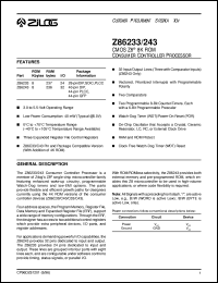 datasheet for Z8623312VEC by 