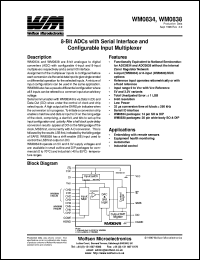 datasheet for WM0838CDW by 