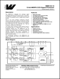 datasheet for WM8143-12CFT/V by 