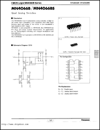 datasheet for MN4066BS by Panasonic - Semiconductor Company of Matsushita Electronics Corporation
