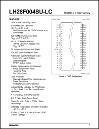 datasheet for LH28F004SUT-LC15 by Sharp