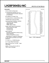 datasheet for LH28F004SUT-NC80 by Sharp
