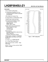 datasheet for LH28F004SUT-Z1 by Sharp