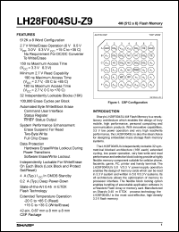 datasheet for LH28F004SUB-Z9 by Sharp