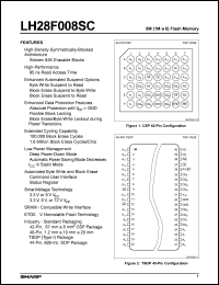 datasheet for LH28F008SC-20 by Sharp