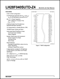 datasheet for LH28F016SUTD-Z4 by Sharp