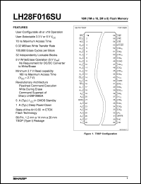 datasheet for LH28F016SUT-70 by Sharp
