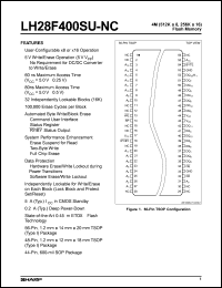datasheet for LH28F400SUE-NC80 by Sharp