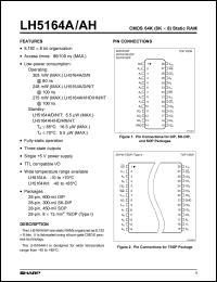 datasheet for LH5164AHT-80L by Sharp