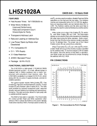 datasheet for LH521028AU-25 by Sharp