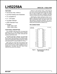 datasheet for LH52258AD-20 by Sharp