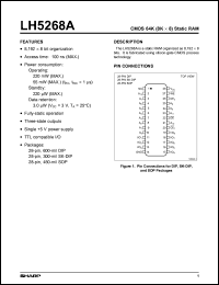 datasheet for LH5268AD-10LL by Sharp