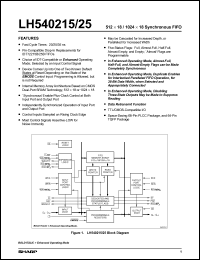 datasheet for LH540225M-20 by Sharp