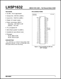 datasheet for LH5P1632D-80 by Sharp