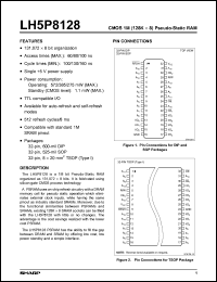 datasheet for LH5P8128N-10 by Sharp