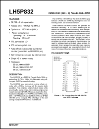 datasheet for LH5P832D-12 by Sharp