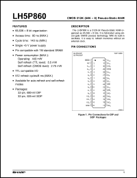 datasheet for LH5P860N-80 by Sharp