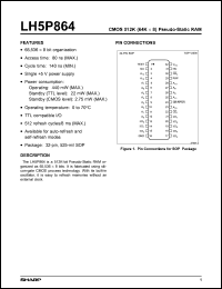 datasheet for LH5P864N-80 by Sharp