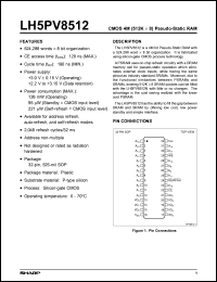 datasheet for LH5PV8512N-12 by Sharp