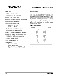 datasheet for LH6V4256D-10 by Sharp
