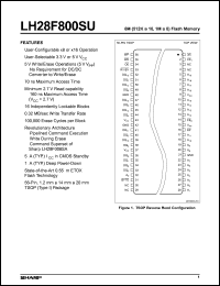 datasheet for LH28F800SUT-70 by Sharp