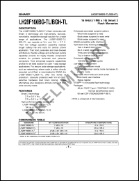 datasheet for LH28F160BGHB-BTL10 by Sharp