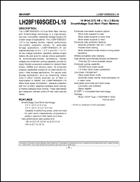 datasheet for LH28F160SGED-L10 by Sharp