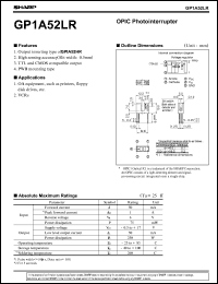 datasheet for GP1A52LR by Sharp