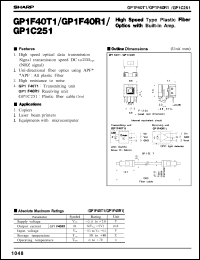 datasheet for GP1F40T1 by Sharp