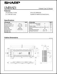 datasheet for LM20A21 by Sharp