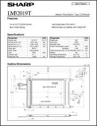 datasheet for LM32019T by Sharp
