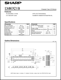datasheet for LM40X21B by Sharp