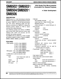 datasheet for SM8505 by Sharp
