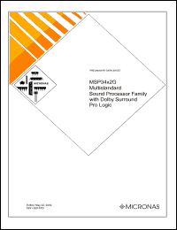 datasheet for MSP3452G by Micronas Intermetall