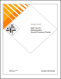 datasheet for MSP3467G by Micronas Intermetall