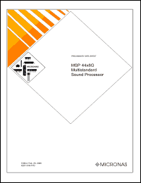 datasheet for MSP4408G by Micronas Intermetall