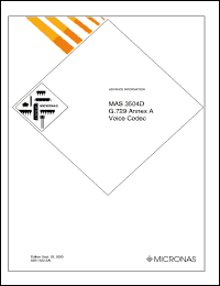 datasheet for MAS3504D by Micronas Intermetall