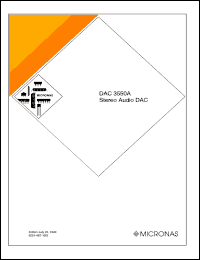 datasheet for DAC3550A by Micronas Intermetall