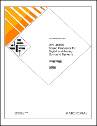datasheet for DPL4519G by Micronas Intermetall