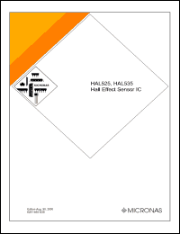 datasheet for HAL525SF-E by Micronas Intermetall