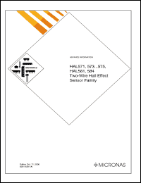 datasheet for HAL574SF-E by Micronas Intermetall
