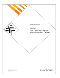 datasheet for HAL700SF-K by Micronas Intermetall