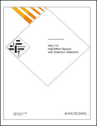 datasheet for HAL710SF-E by Micronas Intermetall