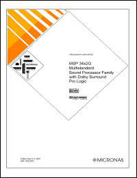 datasheet for MSP3412G by Micronas Intermetall