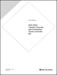 datasheet for SDA6000 by Micronas Intermetall