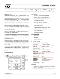 datasheet for VV6301B001 by VLSI Vision Ltd.